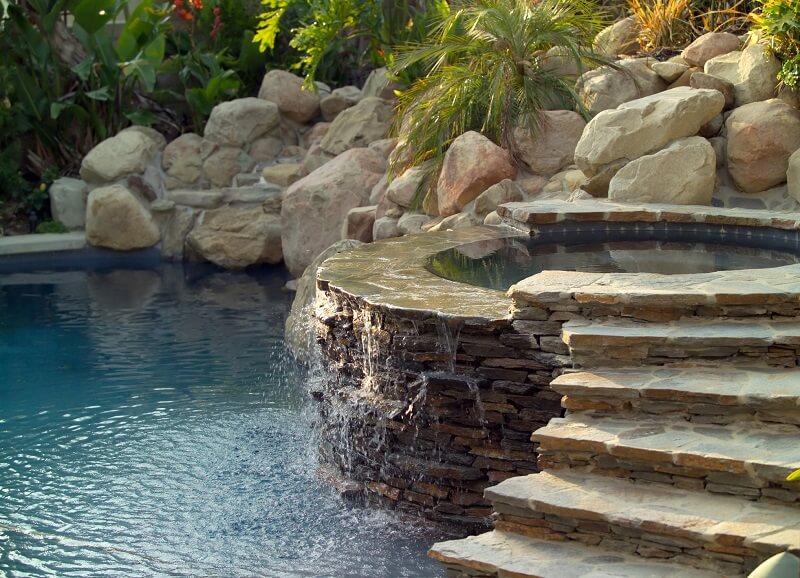 custom pool and spa